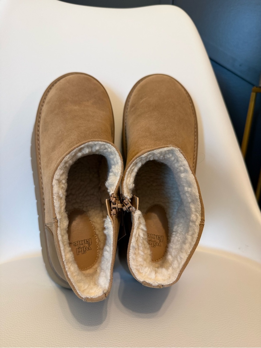 ☀️🌊 Wild Fable Missy Platform Women’s Suede Platform Ankle Boot in Chestnut NWT - Picture 8 of 8